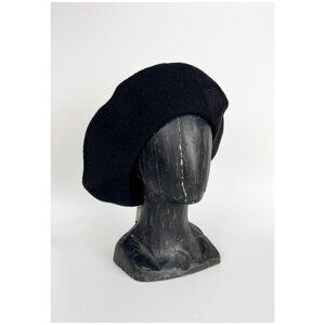 Vintage Liz Claiborne Wool Beret Cap Hat Winter Fall French European Embroidered